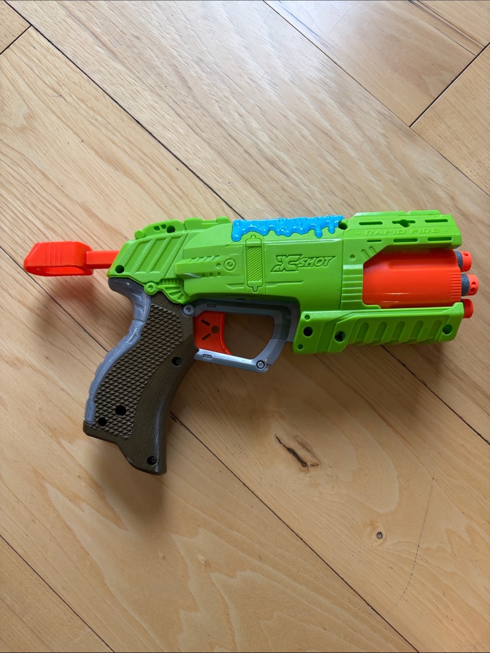 Nerf X-Shot Green and Orange Foam Dart Blaster Pistol